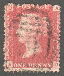 Great Britain Scott 33 Used Plate 81 - AD - Click Image to Close